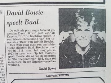 David Bowie speelt Baal van Bertolt Brecht (krant 1981)