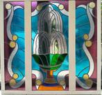 Glas in lood raam, Doe-het-zelf en Bouw, Glas en Ramen, Gevelraam of Ruit, Gebruikt, Glas in lood, 80 tot 120 cm
