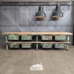 Industriële werkbank – Keukeneiland – Patina, Doe-het-zelf en Bouw, Werkbanken, Ophalen of Verzenden, Gebruikt, 170 cm of meer