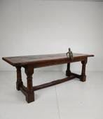 Massieve Engelse eiken eettafel uit de 20e eeuw, Antiek klassiek klooster, Eikenhout, Ophalen of Verzenden, Zo goed als nieuw