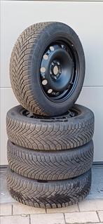 4 velgen met winterbanden 185/60/15  VAG 5x100, Auto-onderdelen, Banden en Velgen, Ophalen, Winterbanden, Velg(en)