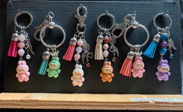 Labubu sleutelhangers, NIEUW, Collections, Porte-clés, Neuf, Peluche ou Figurine, Enlèvement ou Envoi