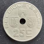 Belgium 1939 -25 Cent Maillechort/Jespers- Leopold III/M 463, Postzegels en Munten, Munten | België, Losse munt, Verzenden