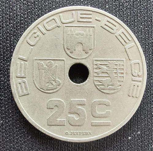 Belgium 1939 -25 Cent Maillechort/Jespers- Leopold III/M 463, Postzegels en Munten, Munten | België, Losse munt, Verzenden