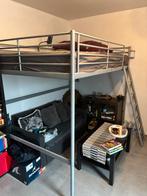 Lit mezzanine 2 personnes 140*200 (métal), Huis en Inrichting, Slaapkamer | Stapelbedden en Hoogslapers, Ophalen, Gebruikt, Hoogslaper