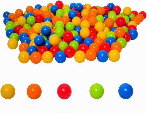 Gekleurde plastic ballen 6cm Doos 100 stuks, Diversen, Overige Diversen, Nieuw, Ophalen