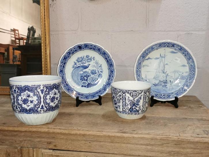 collectie grote antieke Delftse porselein alle gestempeld, Antiek en Kunst, Curiosa en Brocante, Ophalen of Verzenden