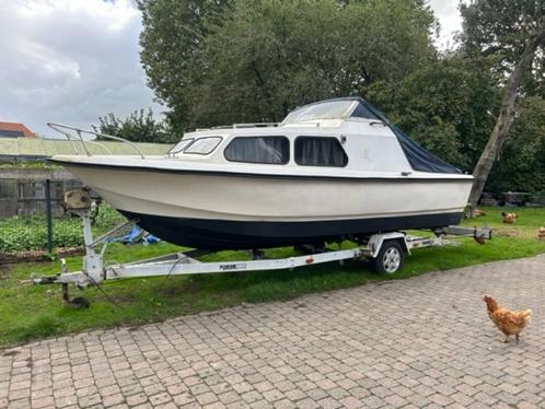 Waterland 700 weekendcruiser met trailer, Watersport en Boten, Motorboten en Motorjachten, Gebruikt, Polyester, 6 tot 9 meter