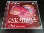 TDK – DVD+RW - 4,7 GB – Single sided - 1x4Speed, Ophalen, Philips, Nieuw, Dvd