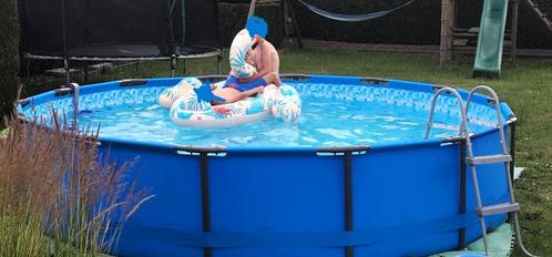 Zwembad Bestway (4.27m, hoogte: 107cm), Tuin en Terras, Zwembaden, Gebruikt, Opzetzwembad, 80 tot 120 cm, 400 cm of meer, Rond