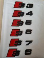 Audi s3 s4 s5 s6 s7 s8 zwarte koffer logo's, Auto diversen, Autostickers, Ophalen of Verzenden