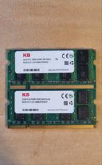 2 x 2GB DDR2 PC2-5300S 667Mhz-laptop, Ophalen of Verzenden, DDR2, Zo goed als nieuw