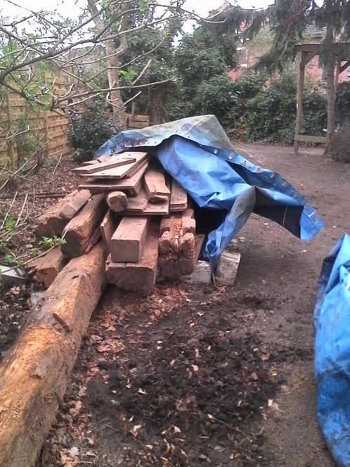 oude eiken balken, Doe-het-zelf en Bouw, Hout en Planken, Gebruikt, Eiken, Ophalen