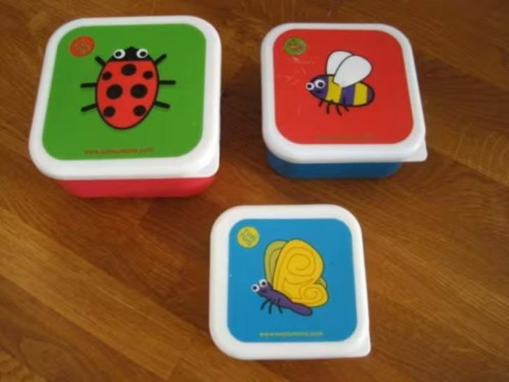 Set van 3 doosjes voor school rood - blauw - geel Tum Tum, Diversen, Schoolbenodigdheden, Zo goed als nieuw, Ophalen of Verzenden