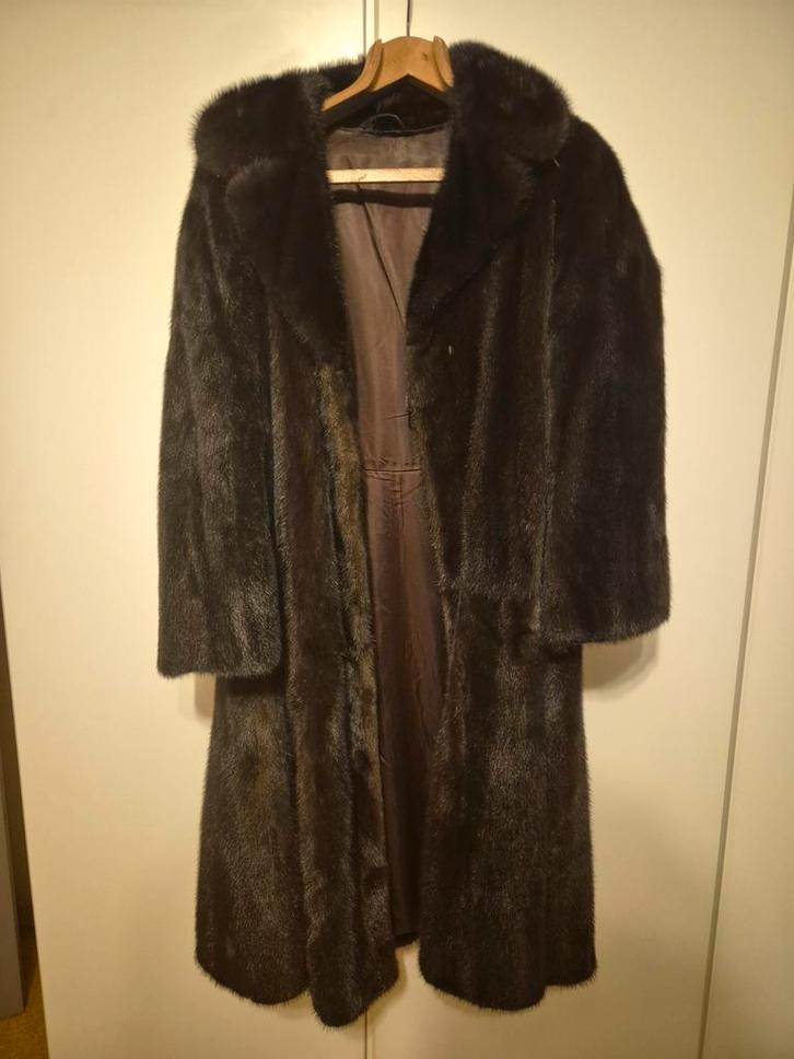 Prachtige Vintage Bontjas (Nerts) – Donkerbruin – Perfecte s, Kleding | Dames, Jassen | Winter, Ophalen