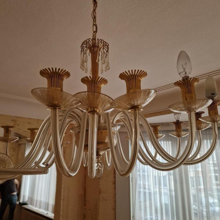 Lustre, Huis en Inrichting, Lampen | Kroonluchters, Gebruikt, Kunststof, Ophalen