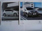 Peugeot 3008/HYbrid4 2012/2014 Specs/Farben Brochure LOT of2, Verzenden, Zo goed als nieuw, Peugeot