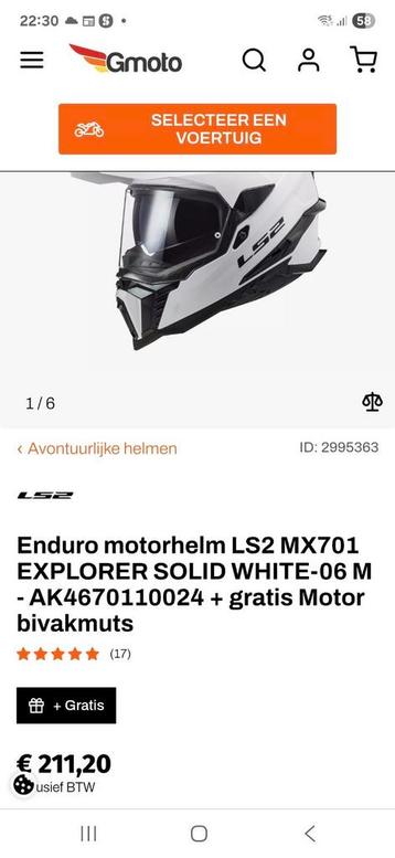 Enduro motorhelm  xs 6 weken oud  beschikbaar voor biedingen