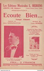 ECOUTE BIEN TANGO CHANTE PARTITION MUSICALE, Muziek en Instrumenten, Bladmuziek, Gebruikt, Overige genres, Zang, Ophalen of Verzenden