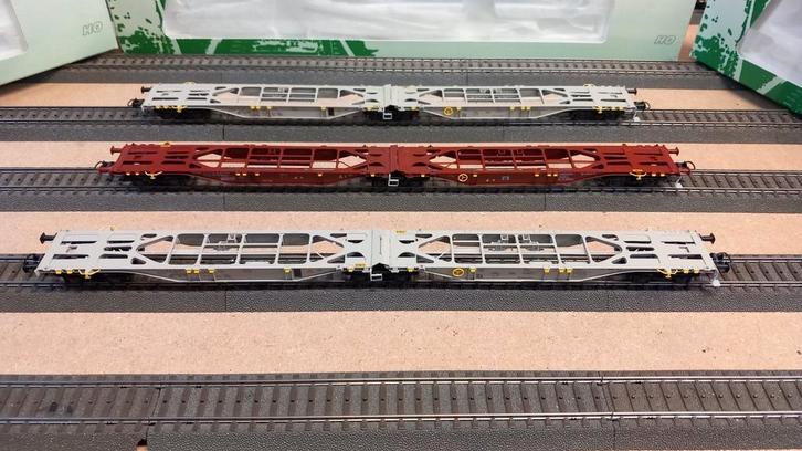 Mehano . container chassi . Nmbs ' sncb, Hobby en Vrije tijd, Modeltreinen | H0, Gebruikt, Wagon, Gelijkstroom of Wisselstroom