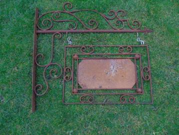 enseigne , potence en fer forgé avec plaque , gite , hôtel, Jardin & Terrasse, Décoration murale de jardin, Enlèvement, Neuf