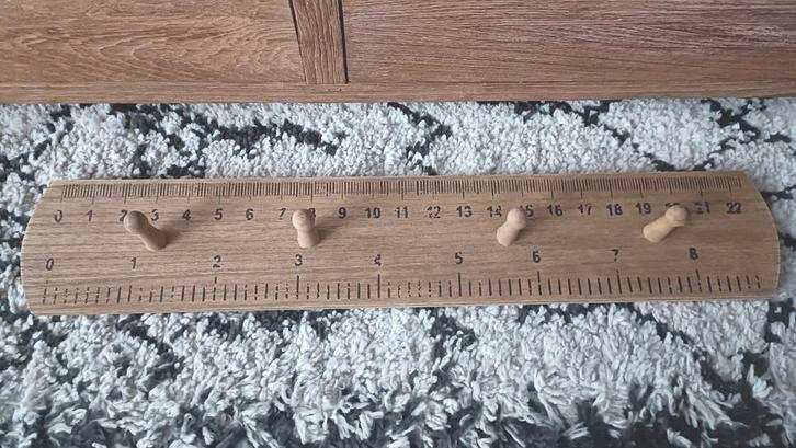 Houten kapstok 58 cm x 10 cm, Huis en Inrichting, Woonaccessoires | Kapstokken, Nieuw, Wandkapstok, Ophalen