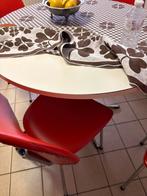 Ronde tafel met 6 stoelen, Huis en Inrichting, Ophalen, Gebruikt, Rond, 50 tot 100 cm