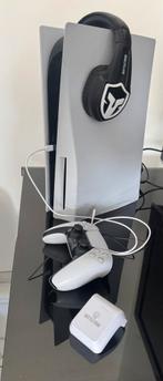 Ps5 avec lecteur CD + casque + batterie 0492/68.69.55, Ophalen, Zo goed als nieuw, Playstation 5
