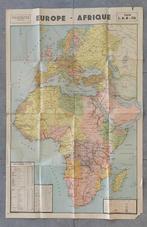 Ancienne grande carte Europe-Afrique datant de 1941, Antiquités & Art, Enlèvement ou Envoi