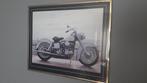 Kader met foto motor Harley Davidson Shovelhead 1967, Photo ou Poster, Comme neuf, Enlèvement, Moins de 50 cm