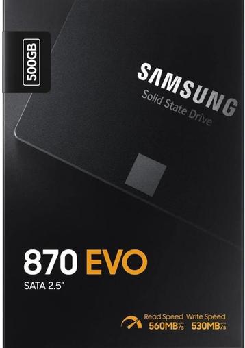 Samsung 870 EVO, 2,5 pouces, 500 Go, série ATA III, V-NAND