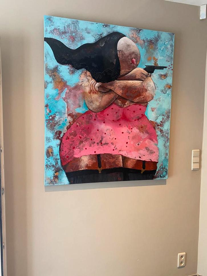 Suzanne Ruiter Painting – Feminine Power - 140 * 120, Antiek en Kunst, Kunst | Schilderijen | Abstract, Verzenden