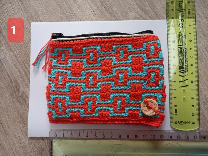 Gehaakte portemonnee, Handtassen en Accessoires, Portemonnees, Nieuw, Ophalen