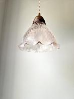 Holofaansuspensie in transparant gegroefd glas, 1920-30, Antiek en Kunst, Ophalen of Verzenden