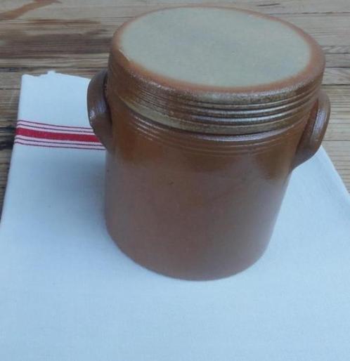 Klein Frans gres potje met deksel, Antiek en Kunst, Curiosa en Brocante, Ophalen of Verzenden