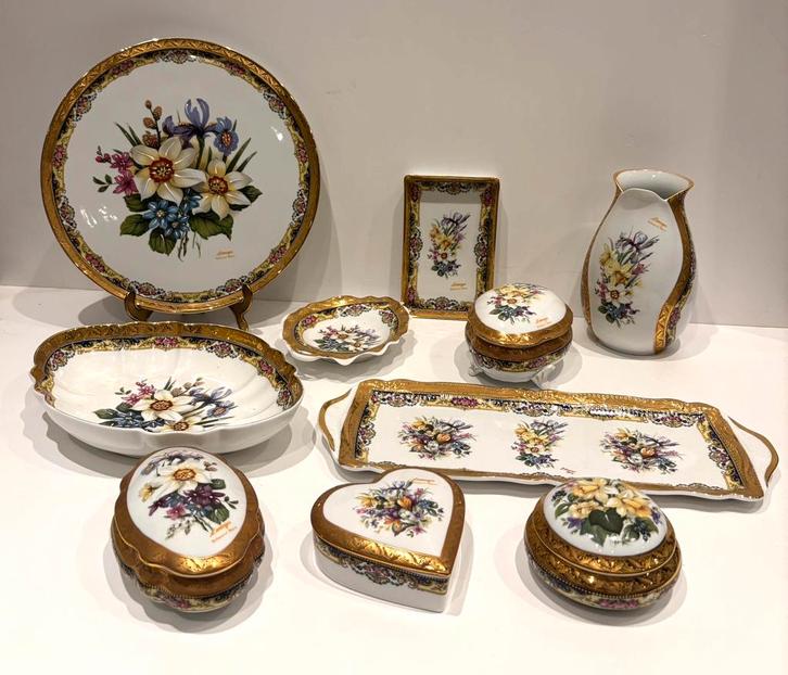 10 delige set Limoges - zeldzaam, Antiek en Kunst, Antiek | Servies compleet, Ophalen