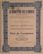 La Mioiterie des Flandres - Gentbrugge lez-Gand - 1928, Ophalen of Verzenden, 1920 tot 1950, Aandeel