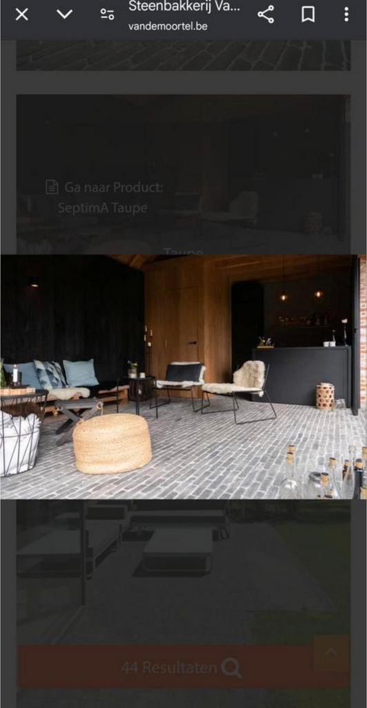 Vande Moortel kleiklinker SeptimA Taupe 40 vierkante meter, Tuin en Terras, Tegels en Klinkers, Zo goed als nieuw, Klinkers, Grind