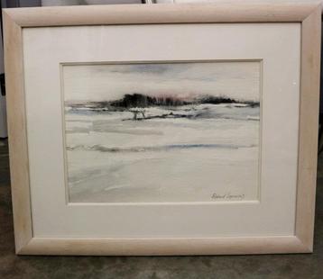 Roland Laermans, landschap in aquarel beschikbaar voor biedingen