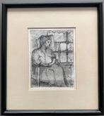 Ets, zittende vrouw aan het raam., Enlèvement ou Envoi