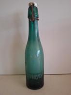 Oude gezuurde bierfles brouwerij Six Reninghelst met porsele, Enlèvement ou Envoi, Comme neuf