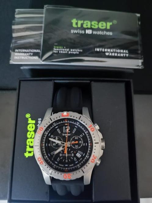 Traser H3 ES Chronograph, Handtassen en Accessoires, Horloges | Heren, Nieuw, Polshorloge, Overige merken, Staal, Kunststof, Ophalen of Verzenden