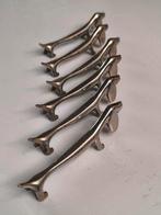 6 vintage verzilverde messenleggers, Antiek en Kunst, Antiek | Bestek, Ophalen of Verzenden