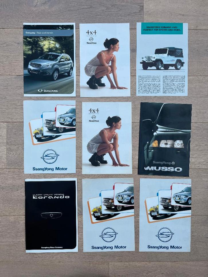 BROCHURES SSANGYONG, Livres, Autos | Brochures & Magazines, Enlèvement ou Envoi