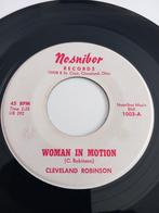 CLEVELAND ROBINSON.  WOMAN IN MOTION. VG/+ POPCORN OLDIES 45, Utilisé, Enlèvement ou Envoi