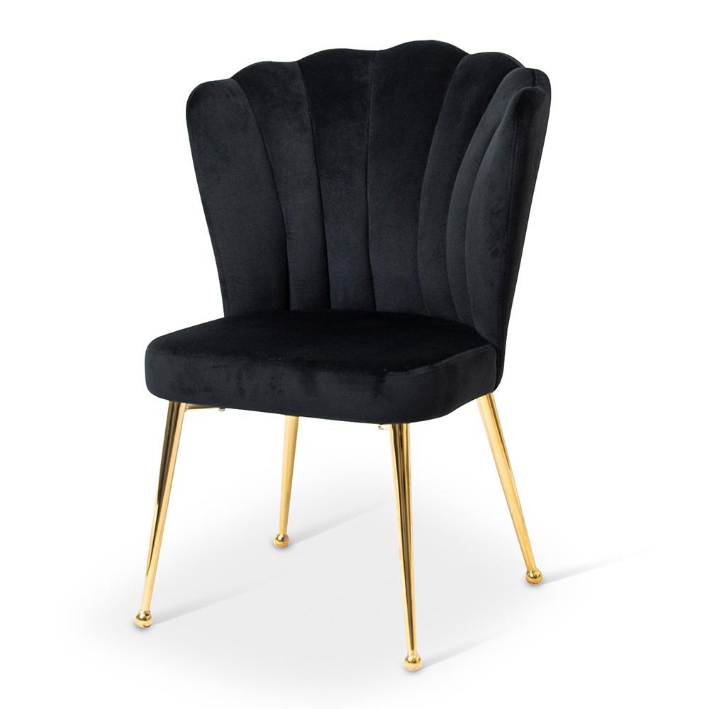 Velvet stoel/ fauteuil, Ophalen, Zo goed als nieuw, Zwart