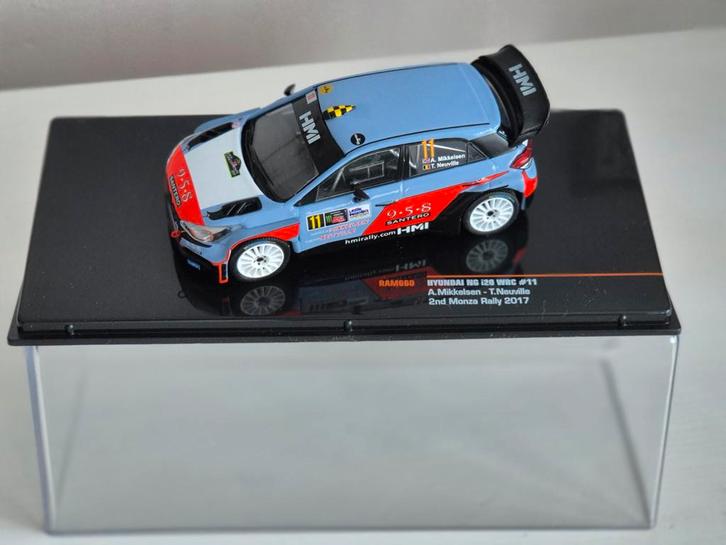 Hyundai i20 WRC 1/43 T.Neuville MONZA 2017, Hobby en Vrije tijd, Modelauto's | 1:43, Zo goed als nieuw, Ophalen of Verzenden