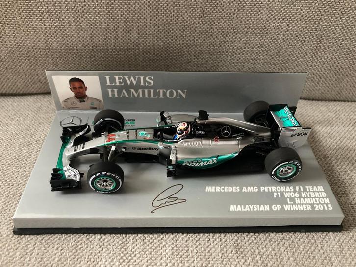 Lewis Hamilton 1:43 Winner Malaysian GP 2015 Mercedes F1, Verzamelen, Automerken, Motoren en Formule 1, Nieuw, Formule 1, Ophalen of Verzenden