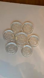 Glazen onderzetters met fruitdesign. 6 kleine en één grote, Ophalen of Verzenden, Nieuw, Glas of Kopje