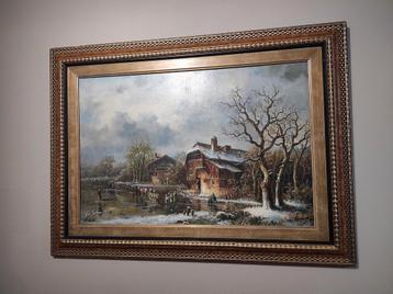 Winterlandschap van gallen 115 op 85 cm beschikbaar voor biedingen